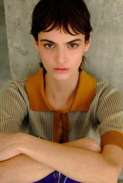 70's Polo Brown -Es Fascinante 70s polo brown t shirts tops carlota cahis 412176