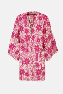 Abrigo Greta Etnico Fucsia