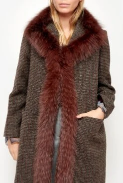 Abrigo Largo De Lana Textura Y Pelo -Es Fascinante abrigo largo de lana textura y pelo coats miguel marinero 473337