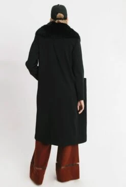 Abrigo Largo Icono Negro -Es Fascinante abrigo largo icono negro coats miguel marinero 104839