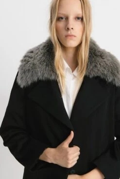 Abrigo Largo Icono Negro -Es Fascinante abrigo largo icono negro coats miguel marinero 168202