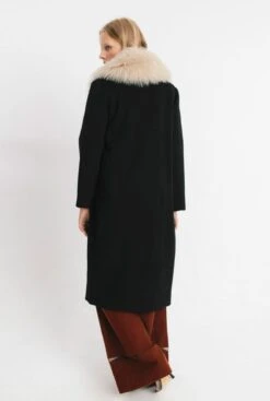 Abrigo Largo Icono Negro -Es Fascinante abrigo largo icono negro coats miguel marinero 516944