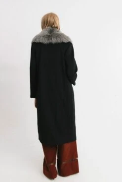 Abrigo Largo Icono Negro -Es Fascinante abrigo largo icono negro coats miguel marinero 738385