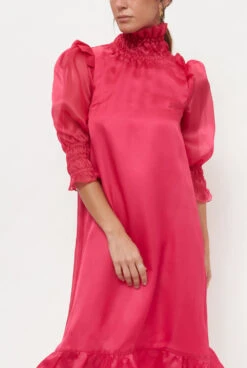 Andrea Midi Fucsia Short Sleeve -Es Fascinante andrea midi fucsia short sleeve dresses diddo madrid 941418