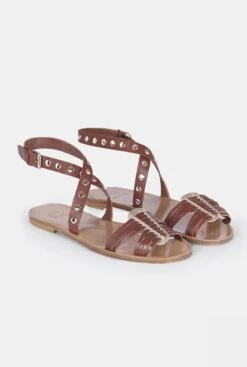 ARCILA CUERO -Es Fascinante arcila cuero flat sandals micuir 708539