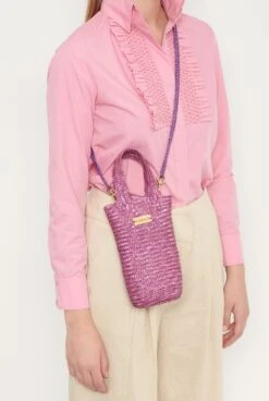 Bolso De Mano Baguetin Morado 7 Bolso De Mano Baguetin Morado -Es Fascinante baguetin bag violet mini bags zahati 932639