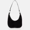 Black Suede Gondola -Es Fascinante black suede gondola shoulder bags dalas 736016