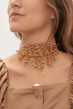 Brazalete/ Choker Helecho Oro -Es Fascinante brazalete helecho bracelet joaquin blanco 101238