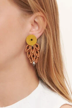 Pendientes Brown Cairo -Es Fascinante brown cairo earrings earring musula jewels 104869
