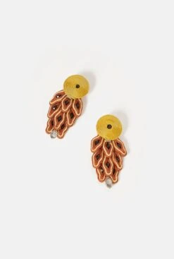Pendientes Brown Cairo -Es Fascinante brown cairo earrings earring musula jewels 978351