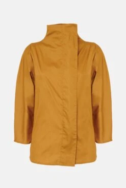 Camisa Cierre Lateral Marron