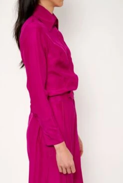Camisa De Seda Fucsia -Es Fascinante camisa de seda fucsia shirts blouses malne 281227