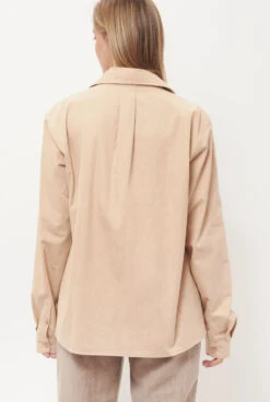 Camisa Doble Beige Algodon -Es Fascinante camisa doble beige algodon shirts blouses leandro cano 933177