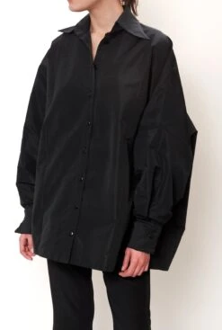 Camisa Oversize De Tafetán -Es Fascinante camisa oversize de tafetan shirts blouses malne 211570