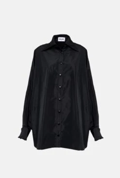 Camisa Oversize De Tafetán