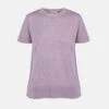 Camiseta De Punto Lino Y Seda Lila -Es Fascinante camiseta de punto lino y seda lila t shirts tops culto 1105 377162