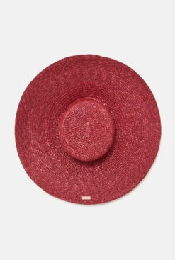Canotier Hat Brim L Burgundy -Es Fascinante canotier hat brim l burgundy headpiece zahati 661146