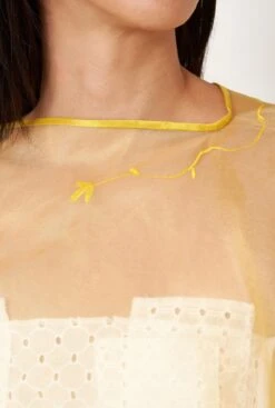 Capa Amarilla Organza -Es Fascinante capa amarilla organza capes shawls luciana estudio 310449