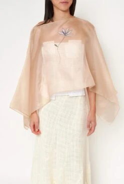 Capa Nude Organza
