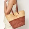 Capazo Lia Bicolor De Paja De Trigo -Es Fascinante capazo lia bicolor de paja de trigo shoulder bag zahati 287692