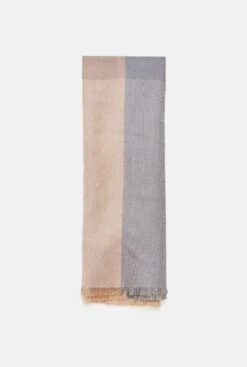 Cashmere And Silk Shawl In Beige All Sequined