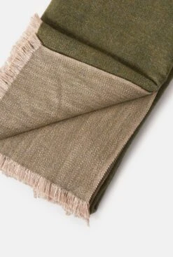 Cashmere And Silk Shawl In Olive Green -Es Fascinante cashmere and silk shawl in olive green scarve victoria de talhora 840174