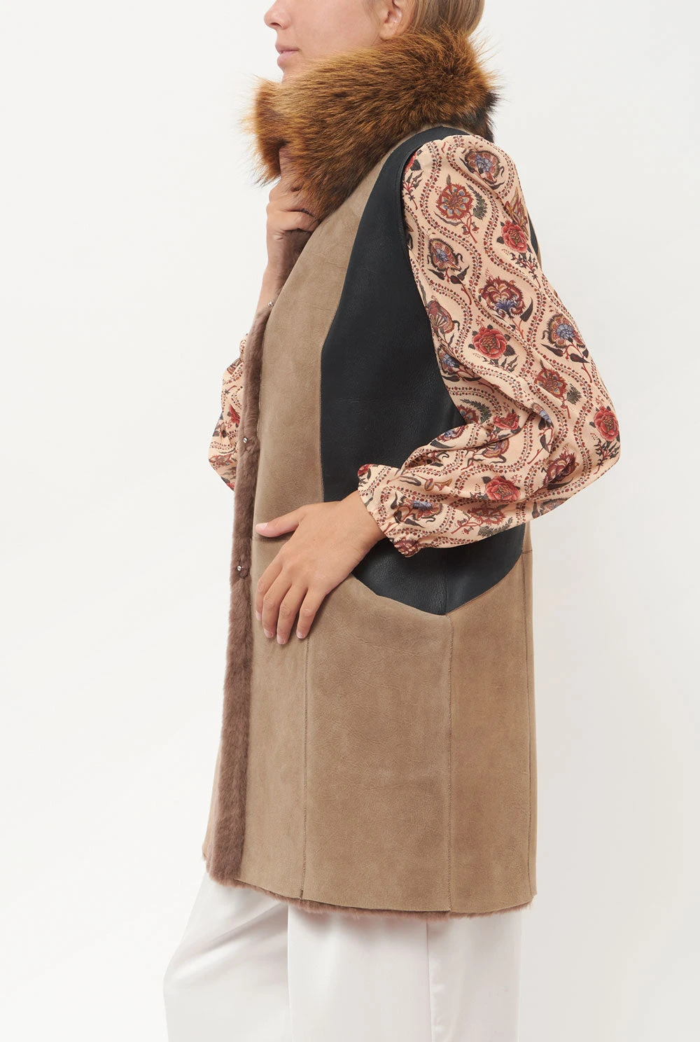 Chaleco Bicolor Marrón Y Negro 8 Chaleco Bicolor Marrón Y Negro - Imagen 6