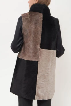 Chaleco Multicolor Beige Y Negro -Es Fascinante chaleco multicolor beige y negro vests miguel marinero 563032