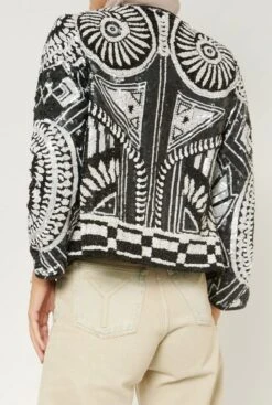 Chaqueta Abalorios Blanca/Negra -Es Fascinante chaqueta abalorios blancanegra jackets tete by odette 461617