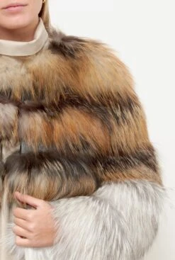 Chaqueta De Pelo Largo Bicolor -Es Fascinante chaqueta de pelo largo bicolor jackets miguel marinero 171812