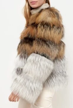 Chaqueta De Pelo Largo Bicolor -Es Fascinante chaqueta de pelo largo bicolor jackets miguel marinero 209225