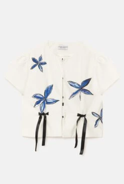 Chaqueta Flores Azules