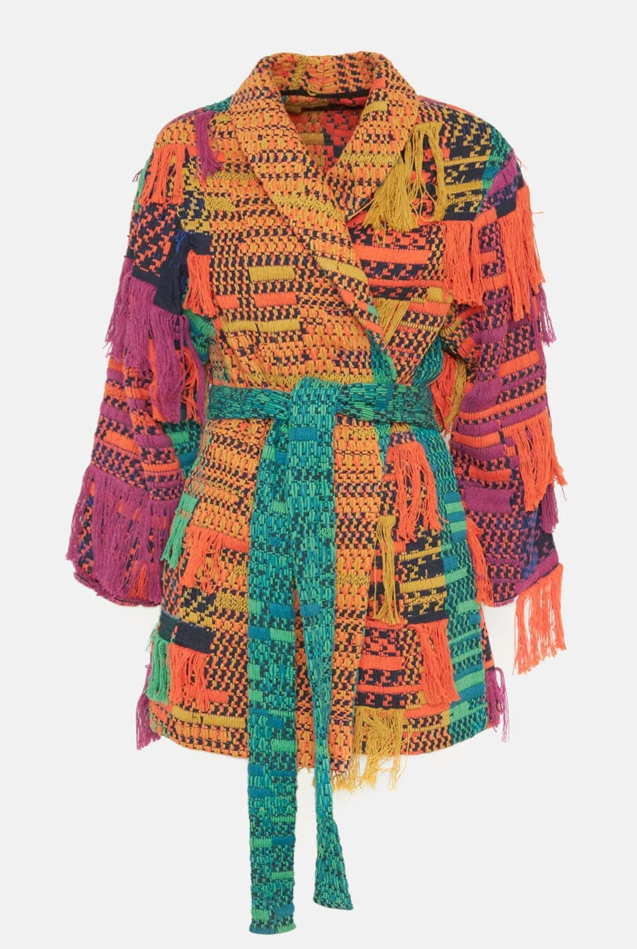 Chaqueta Lana Flecos Naranja 3 Chaqueta Lana Flecos Naranja