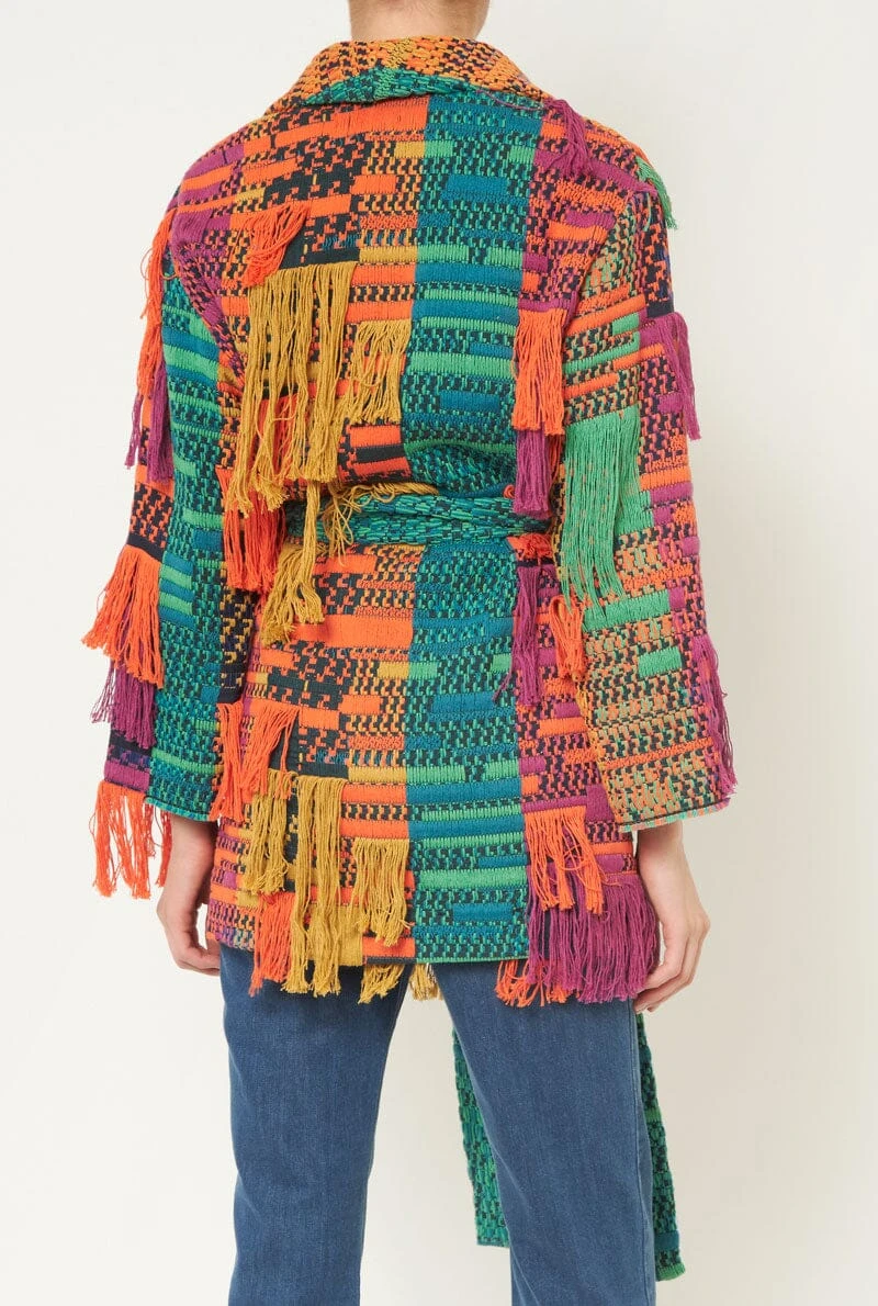 Chaqueta Lana Flecos Naranja 6 Chaqueta Lana Flecos Naranja - Imagen 4