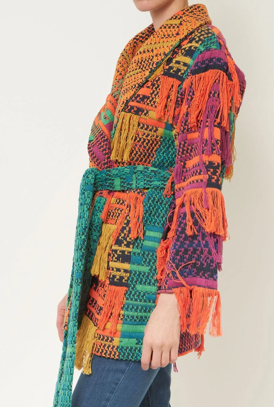 Chaqueta Lana Flecos Naranja 5 Chaqueta Lana Flecos Naranja - Imagen 3