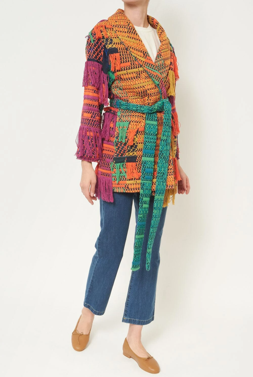 Chaqueta Lana Flecos Naranja 7 Chaqueta Lana Flecos Naranja - Imagen 5