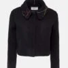 Chaqueta Negra Cuello Bordado