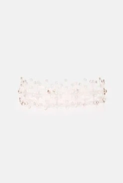 Choker Julieta Blanco Opal -Es Fascinante choker julieta blanco opal necklaces joaquin blanco 233080