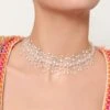 Choker Julieta Blanco Opal -Es Fascinante choker julieta blanco opal necklaces joaquin blanco 385183