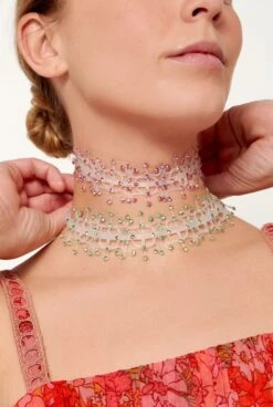 Choker Julieta Rose -Es Fascinante choker julieta rose necklaces joaquin blanco 119048