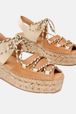 CIMA L. BROWN-ECRU -Es Fascinante cima l brown ecru espadrilles naguisa 130806