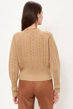Clara Cable Knit Sweater Beige -Es Fascinante clara cable knit beige sweaters laia alen 433795