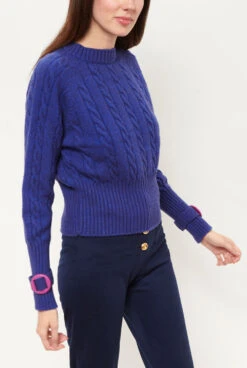 Clara Cable Knit Sweater Blue 8 Clara Cable Knit Sweater Blue -Es Fascinante clara cable knit blue sweaters laia alen 517249