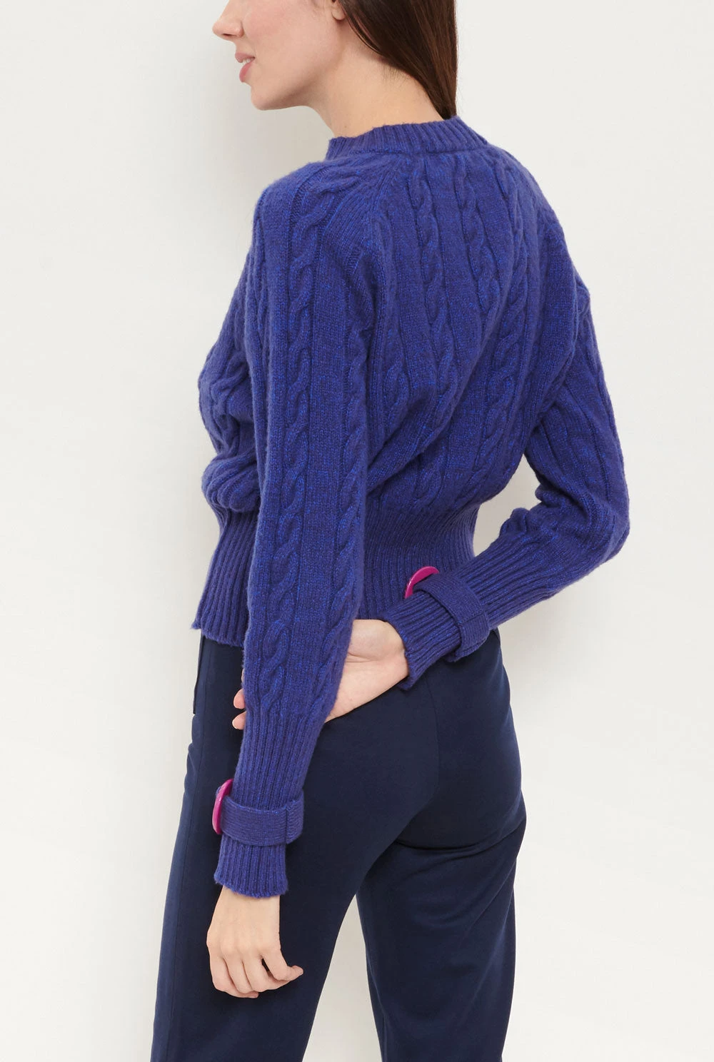 Clara Cable Knit Sweater Blue 6 Clara Cable Knit Sweater Blue - Imagen 4