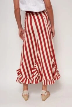 FALDA PORTOBELLO RAYAS TEJA -Es Fascinante falda portobello rayas teja skirts wearitbe 658067