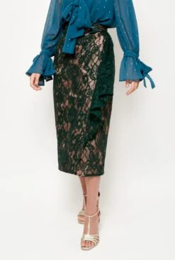 Falda Sara Verde Oscuro -Es Fascinante falda sara verde oscuro skirts duyos 653823