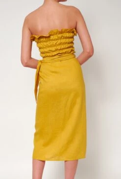 Falda Tiagua Mostaza -Es Fascinante falda tiagua mostaza skirts alava brand 204192