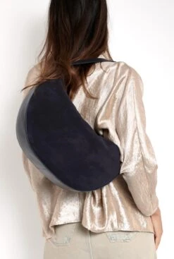 Fortune Hobo Bag | Navy Blue 9 Fortune Hobo Bag | Navy Blue -Es Fascinante fortune hobo navy blue suede with calf skin shoulder bags moi sass 495311