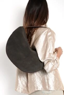 Fortune Hobo Bag | Tobacco -Es Fascinante fortune hobo tobacco suede with calf skin shoulder bags moi sass 884752