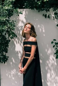 Fría Black Dress + Cape 11 Fría Black Dress + Cape -Es Fascinante fria black dress cape dresses sophie et voila 613919